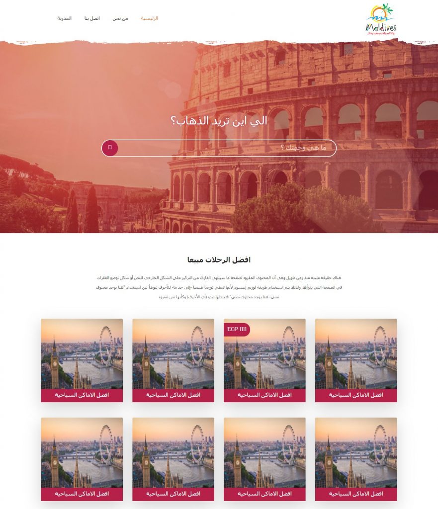 Maldives website design
