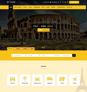 تصميم موقع travelkit