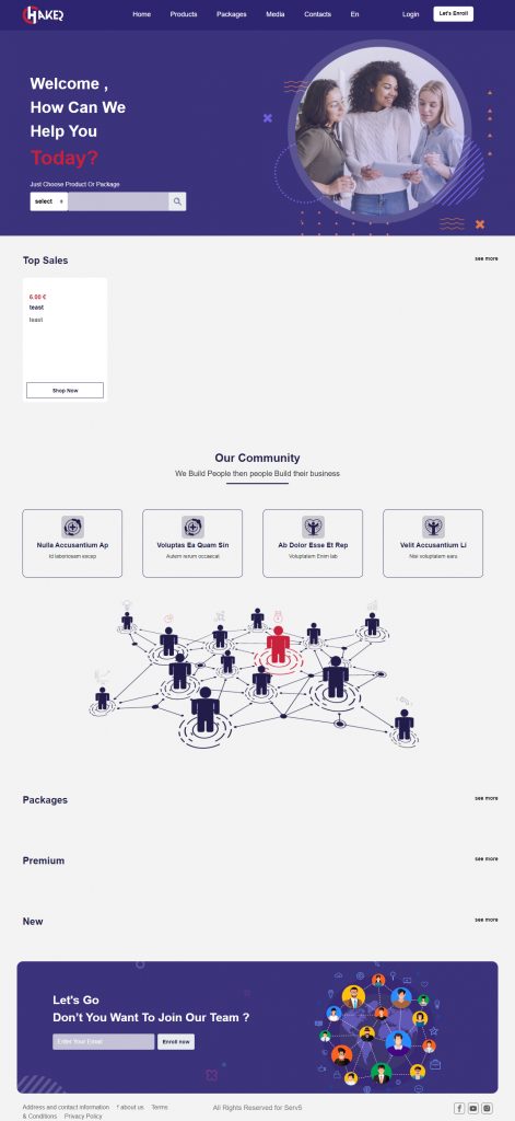 Chaker website design for network marketing