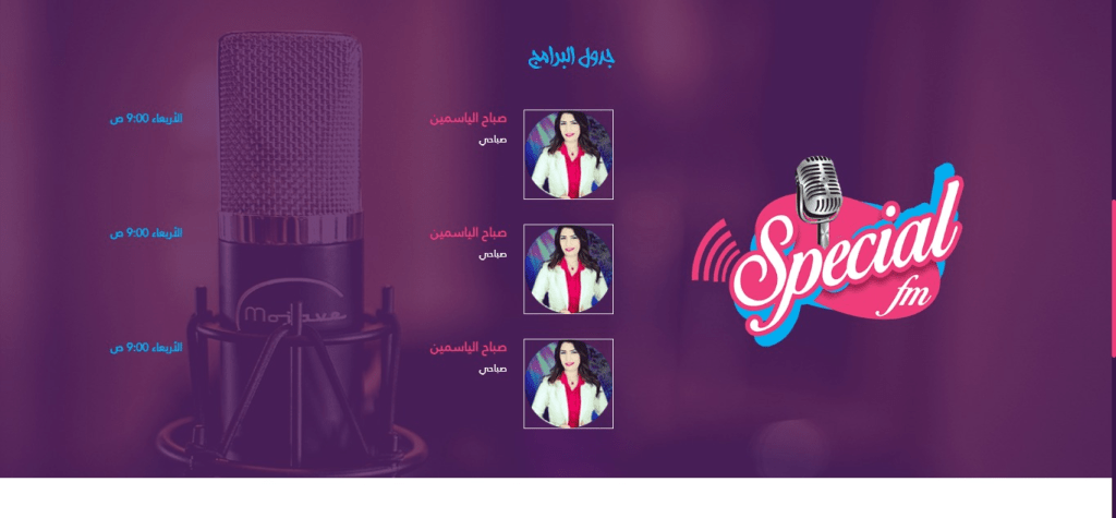 Special FM Radio website design