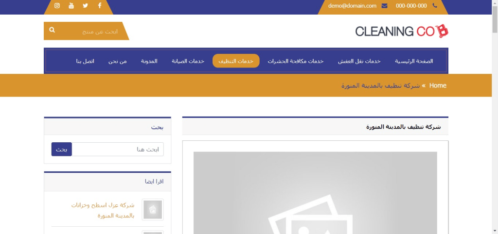 Website design for a cleaning company in Medina