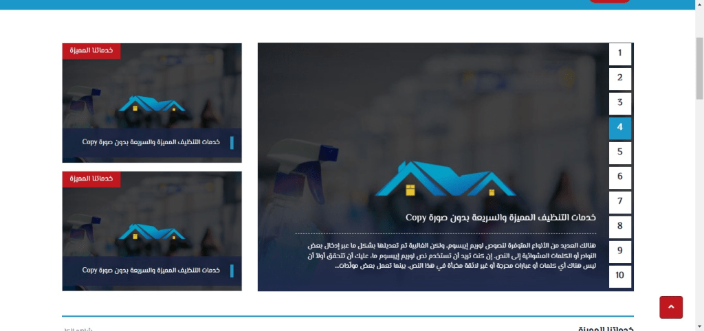 Cleaning website design